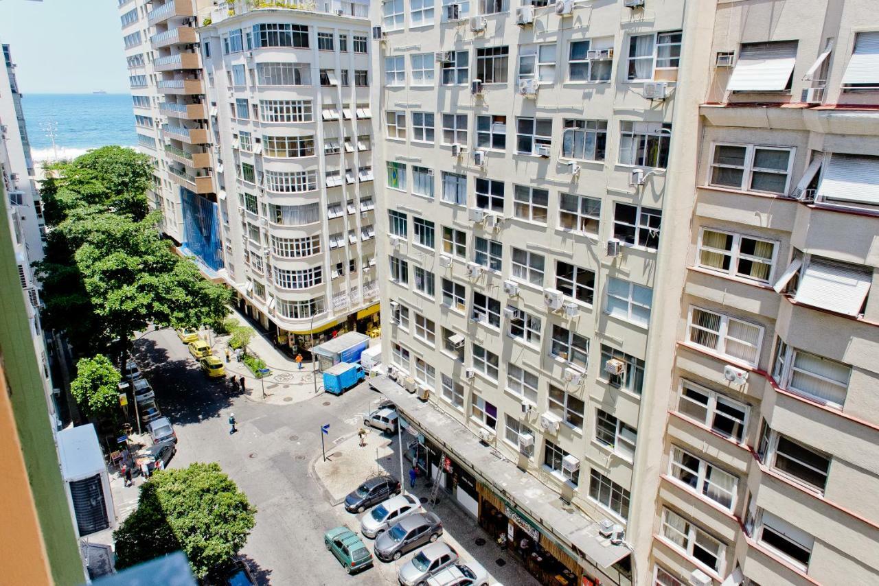Vista Lateral Mar Copacabana Rio de Janeiro Exteriér fotografie
